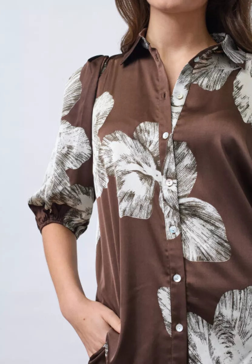 sis point Ella Blouse - Bruin