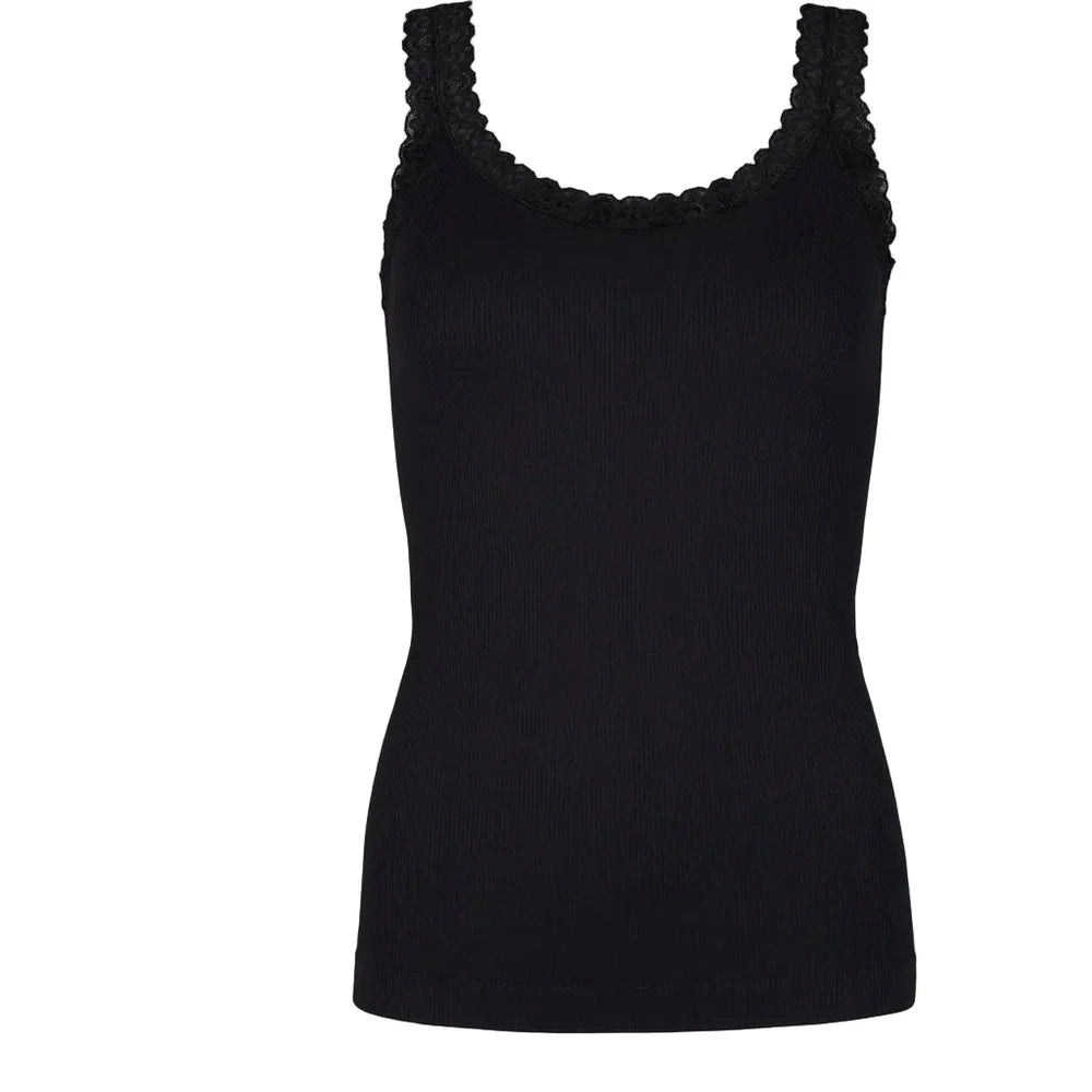 Tim&Simonson Frida rib top Nero - Tim & Simonson