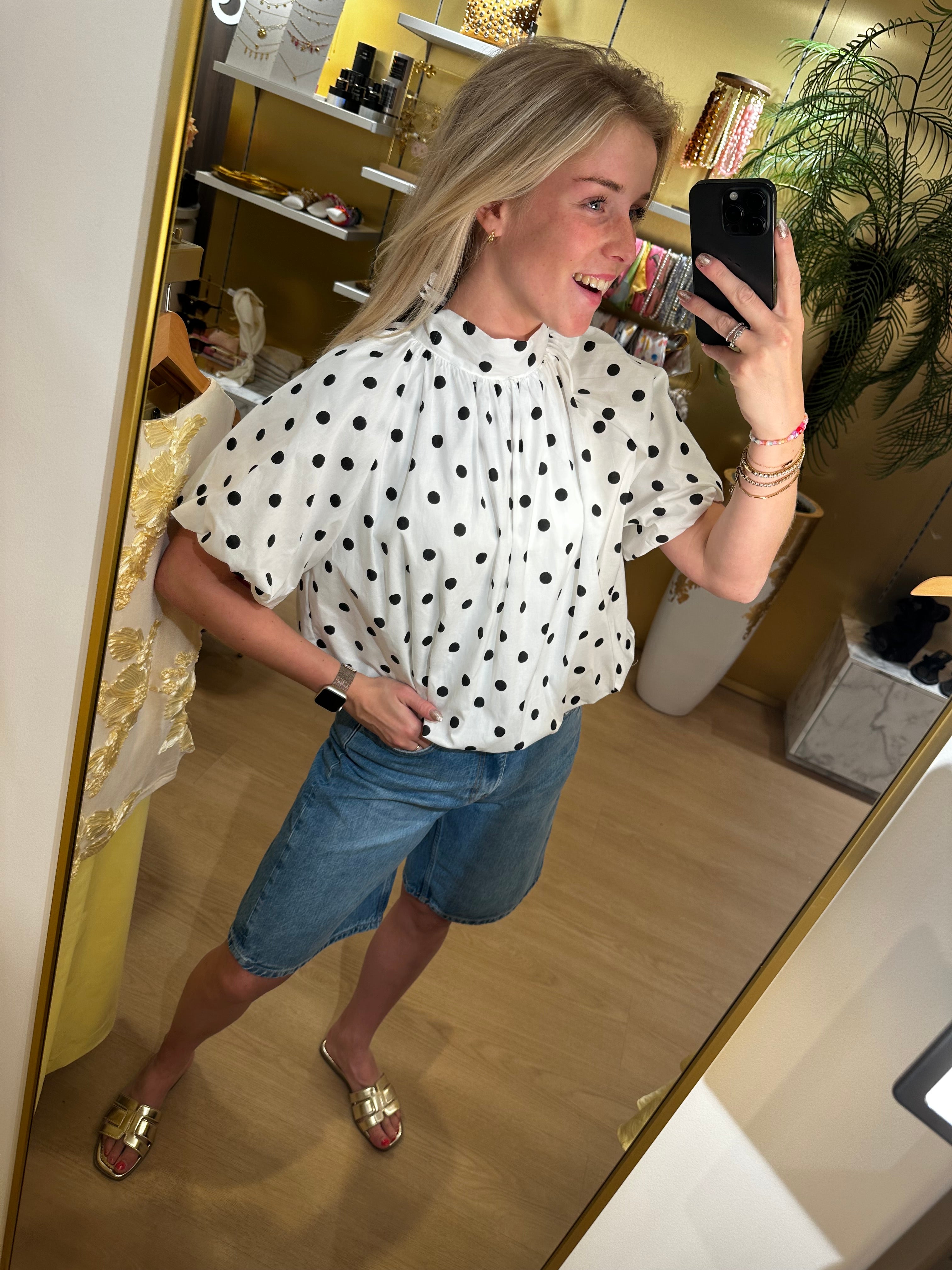 Studio Jolie Top stip Wit