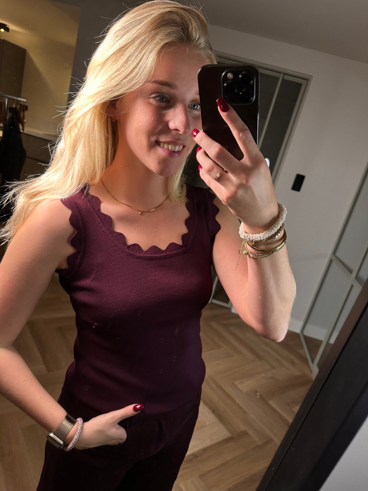 Studio Jolie Top schulp bordeaux