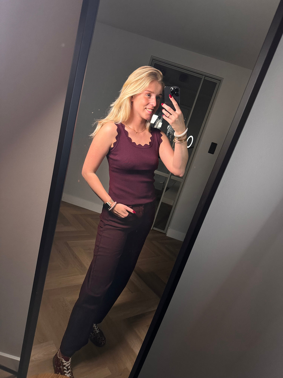 Studio Jolie Top schulp bordeaux