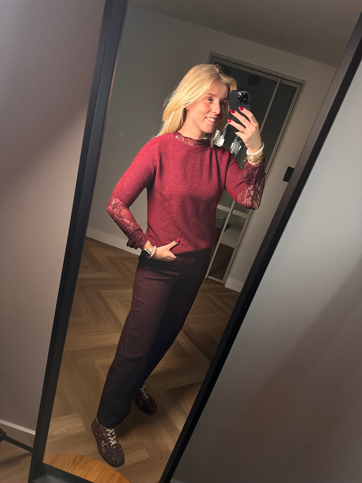 Studio Jolie Trui Inie bordeaux