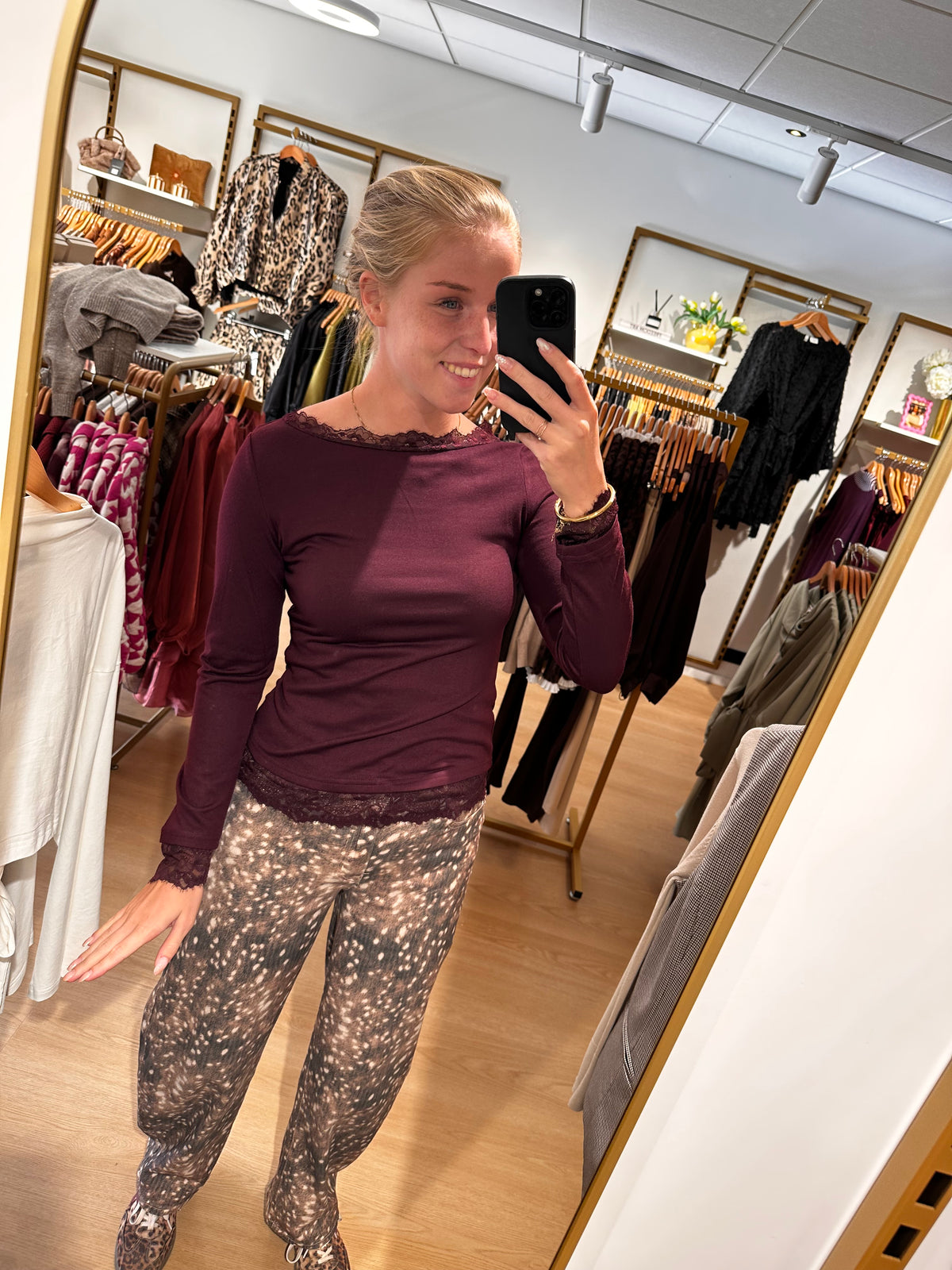 Studio Jolie Lace top Rood