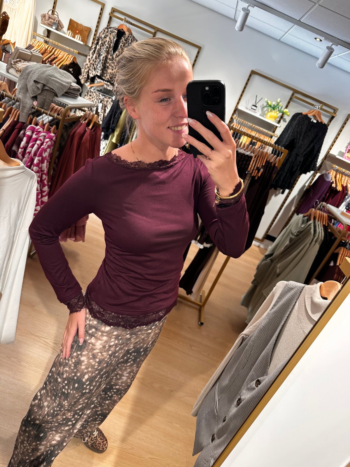 Studio Jolie Lace top Rood