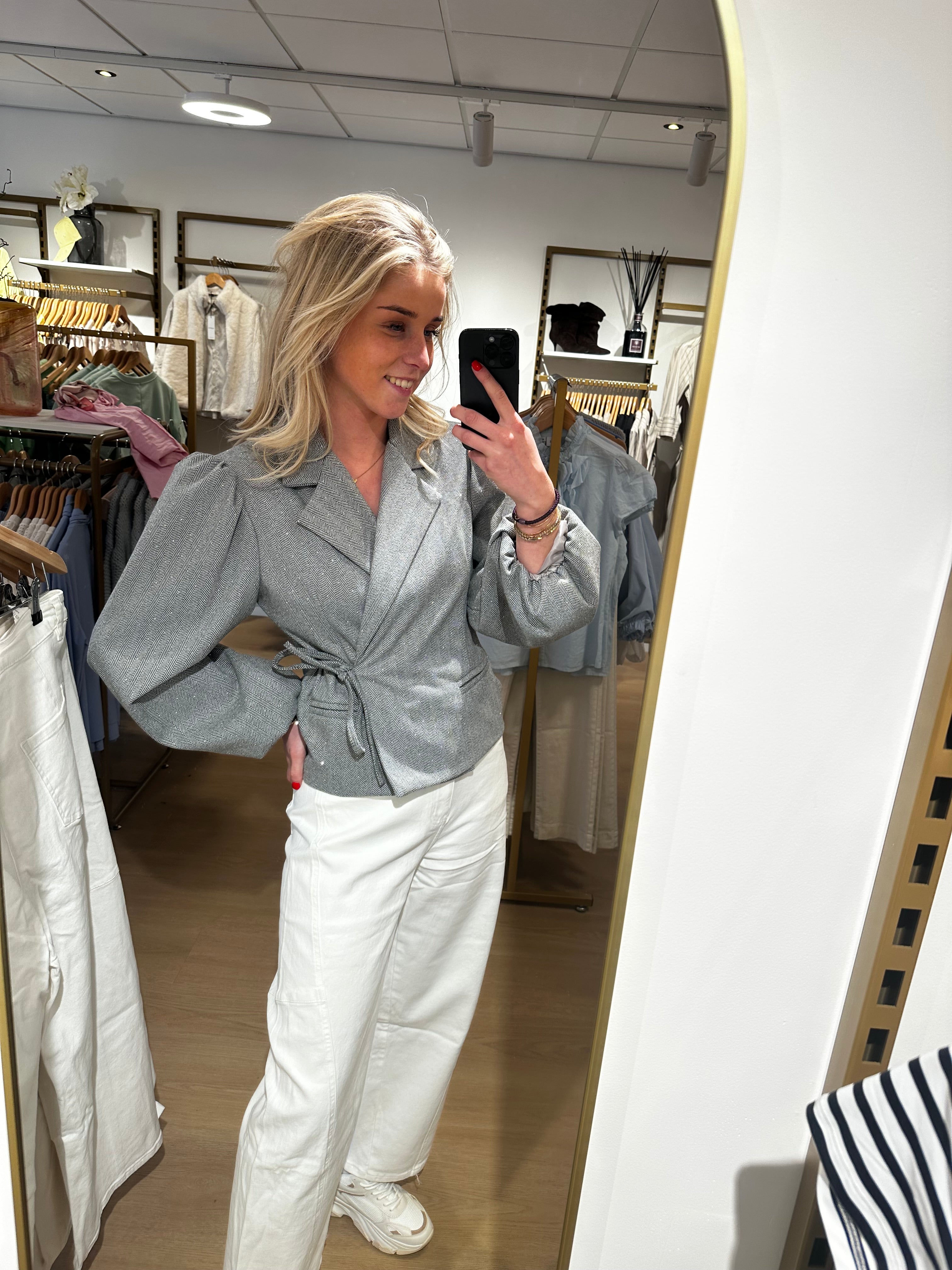 Studio Jolie Blazer Josje - licht grijs