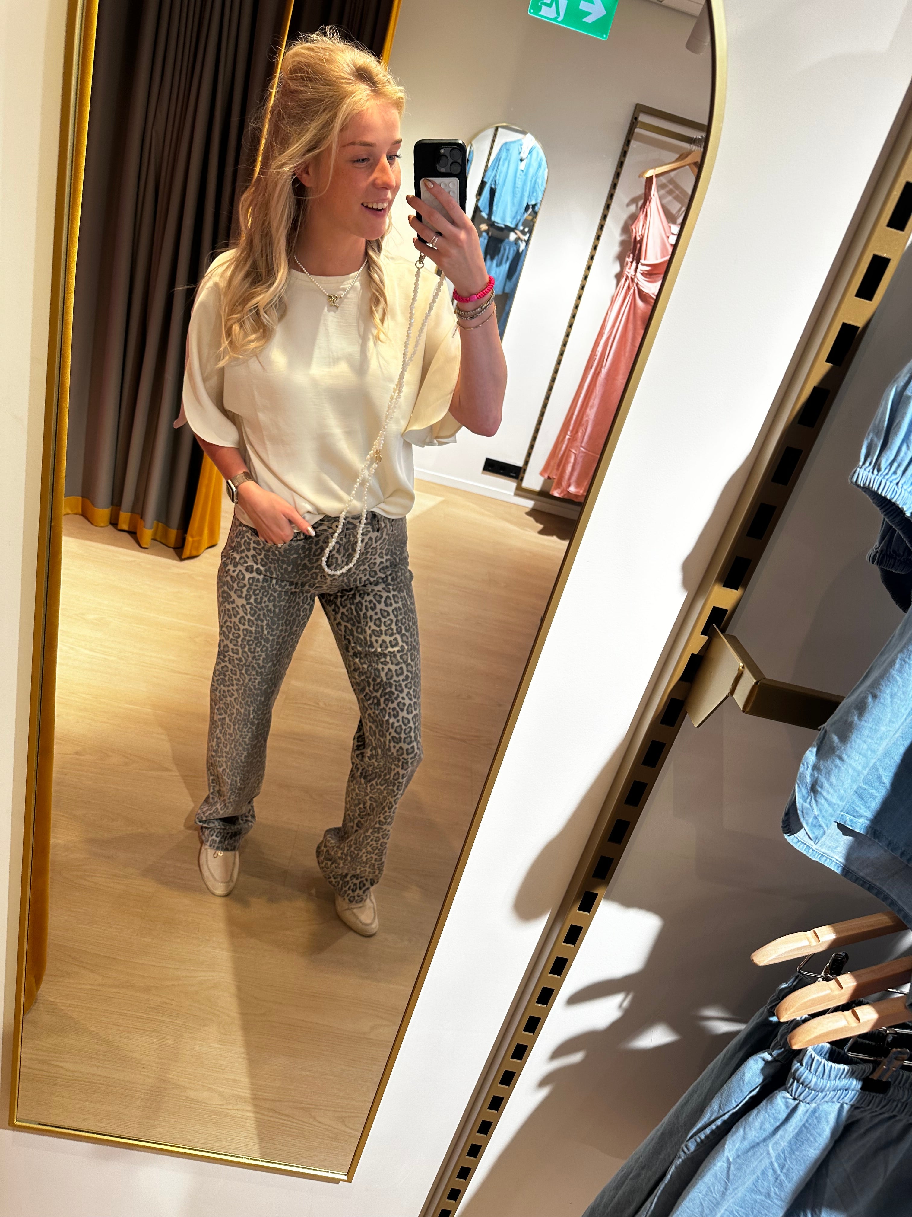 Studio Jolie Extra long jeans - Panter