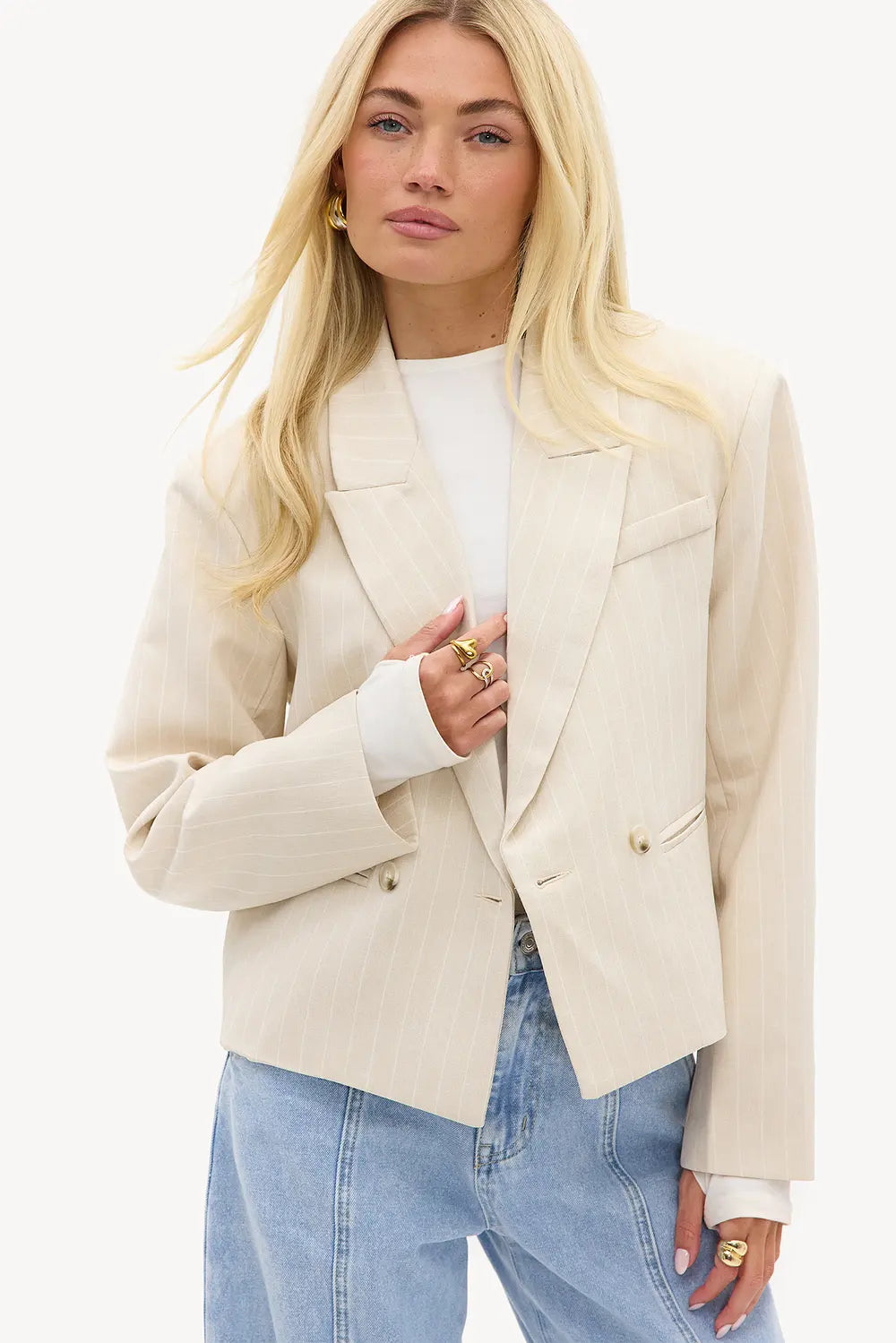 Studio Jolie Stripe Blazer