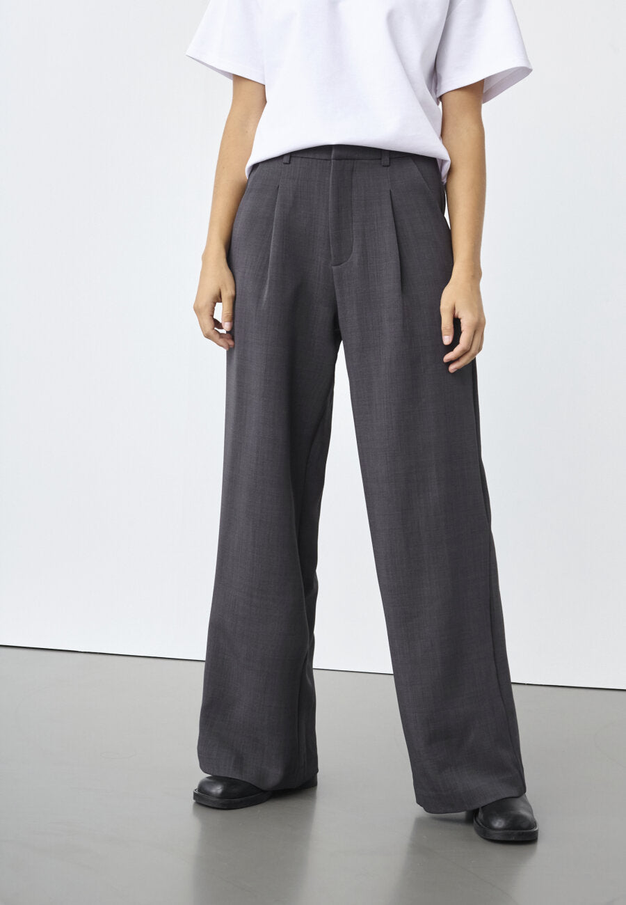 sis point Great pantalon - dark grey melange - Sisters Point