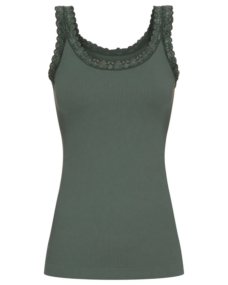Tim&Simonson Frida rib top olivia - Tim & Simonsen
