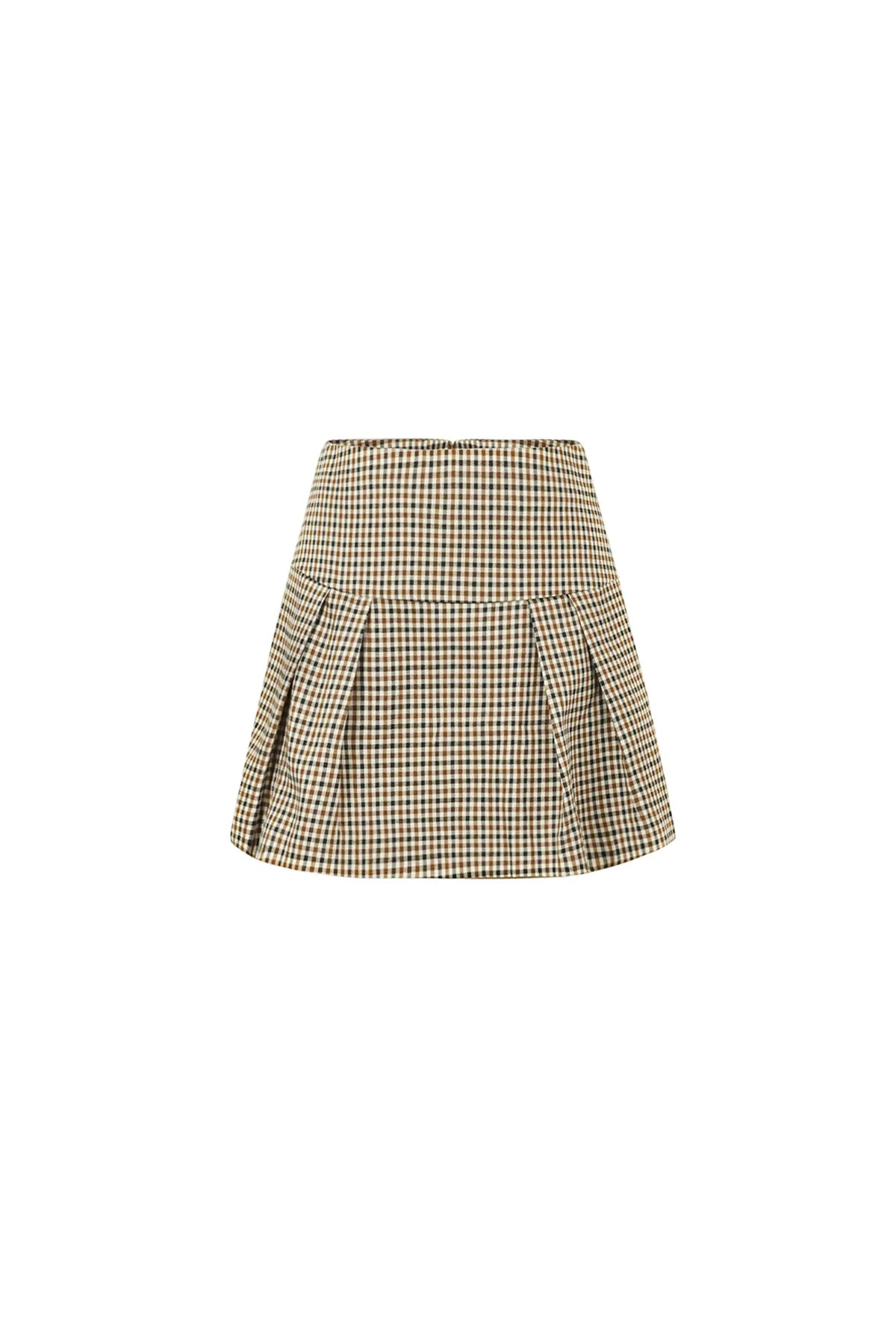 Gimme Check Skirt Bruin - Gimme