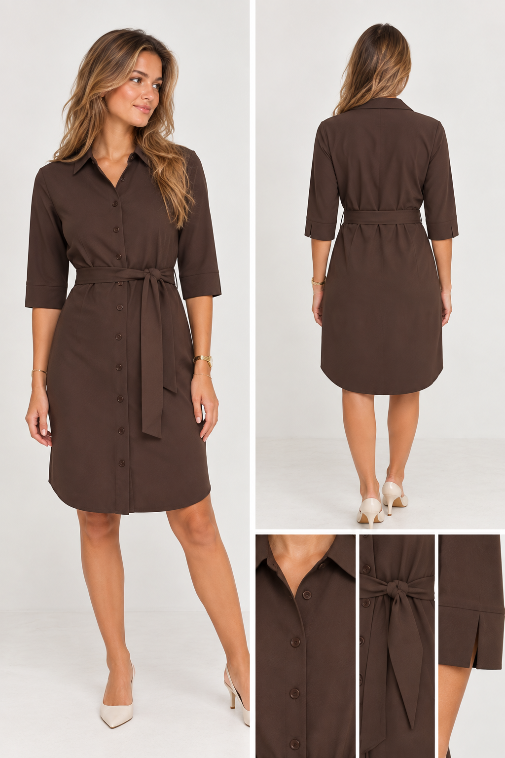 mi piace Travel jurk Espresso - Mi Piace