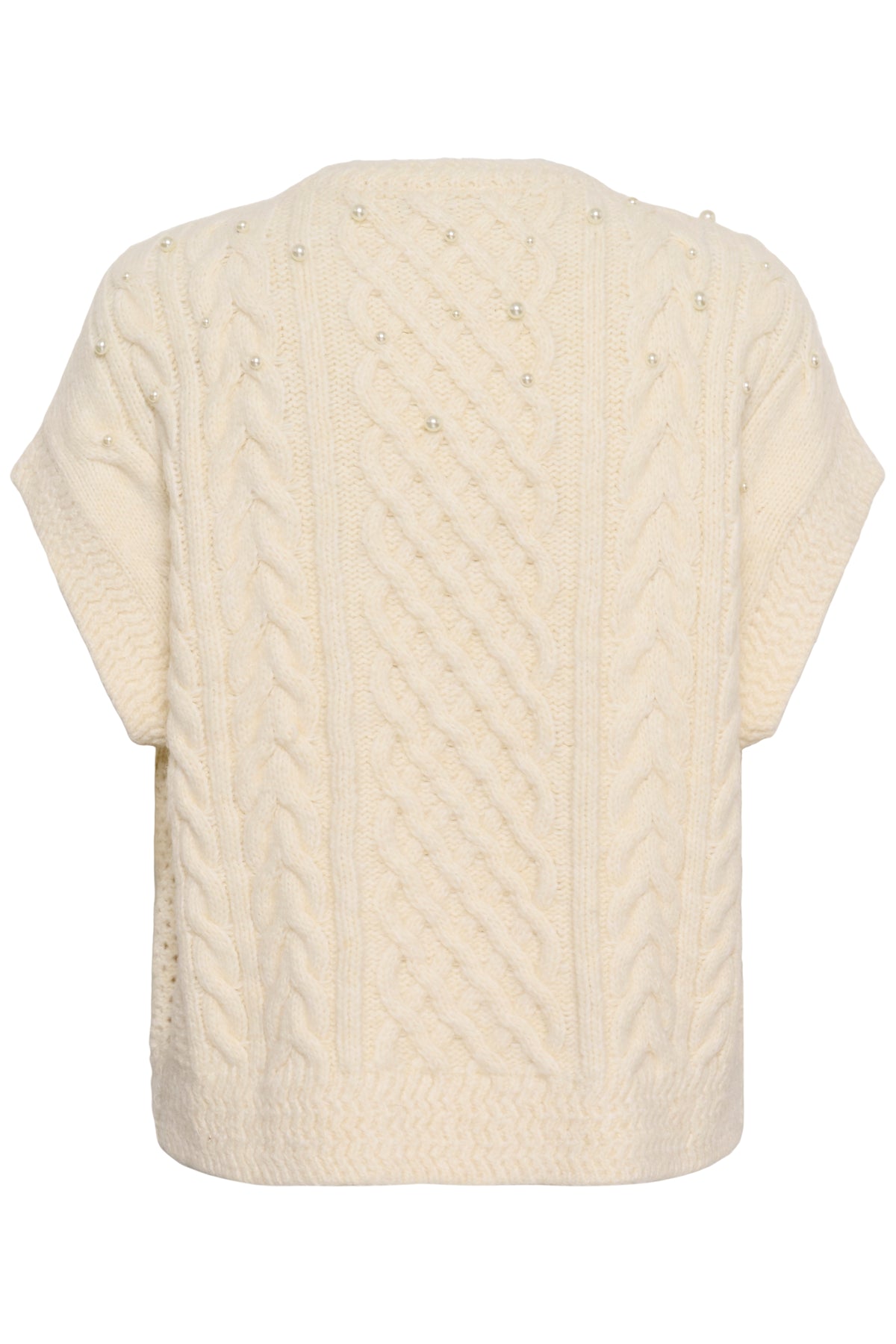 Saint Tropez Uwena Knit gilet - Seedpearl melange - Saint Tropez
