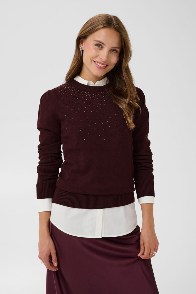 Saint Tropez Cherri Pullover - Winetasting red - Saint Tropez