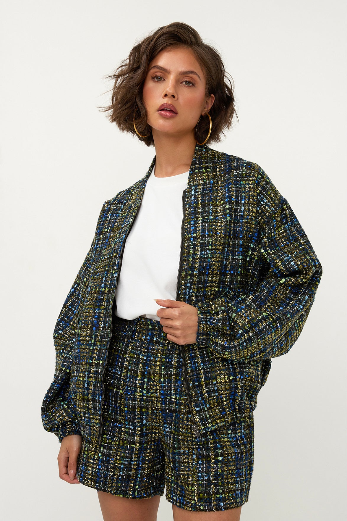 Studio Amaya Fenna Bomber - Multi Print - Studio Amaya
