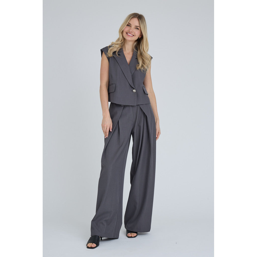 A-View Jula waistcoat Medium Grey Melange - A-View