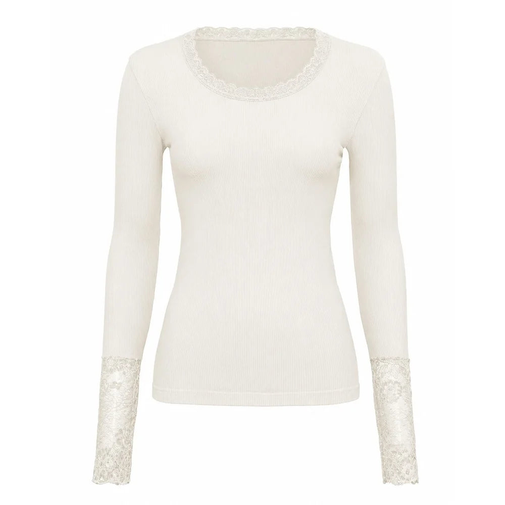 Tim&Simonson Frida blouse Costina lace - Creme - Tim & Simonsen