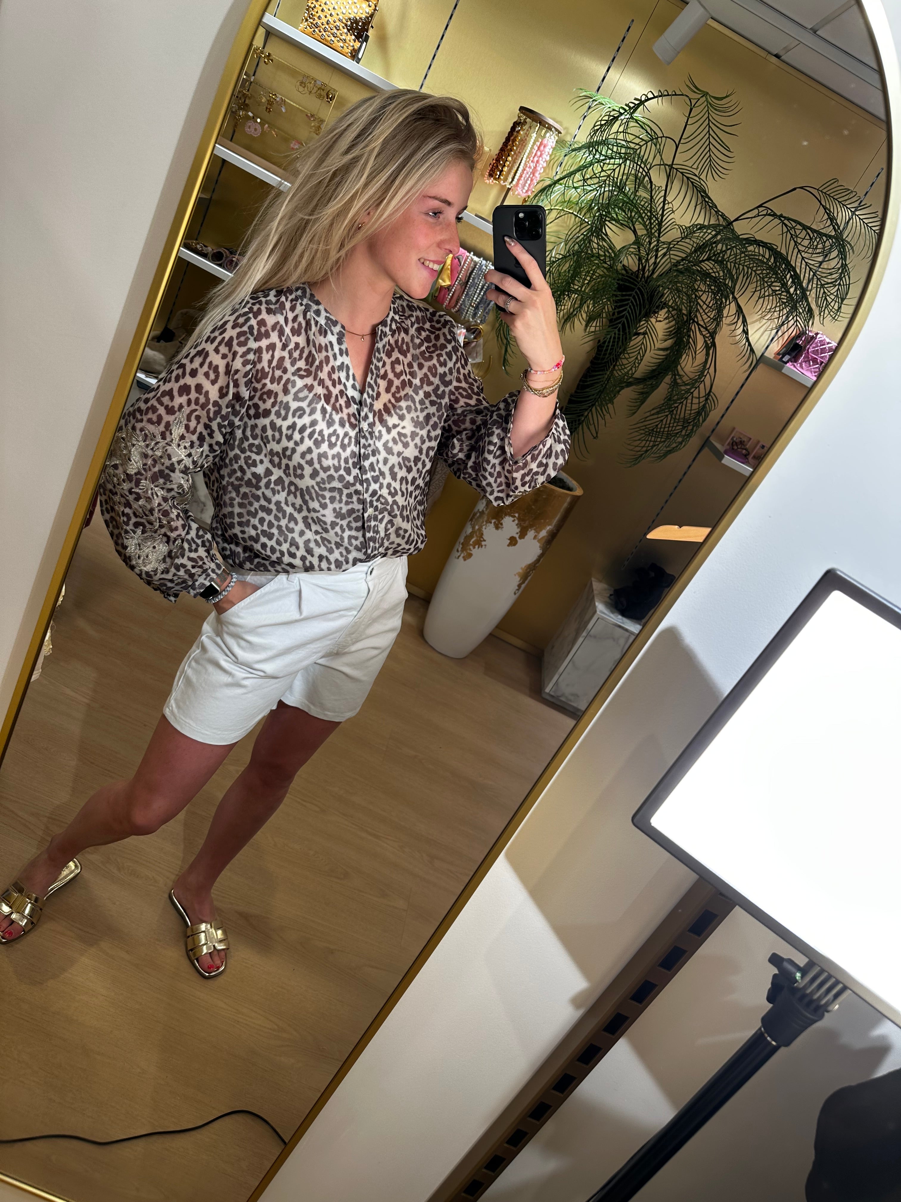 Studio Jolie Blouse panter Bruin