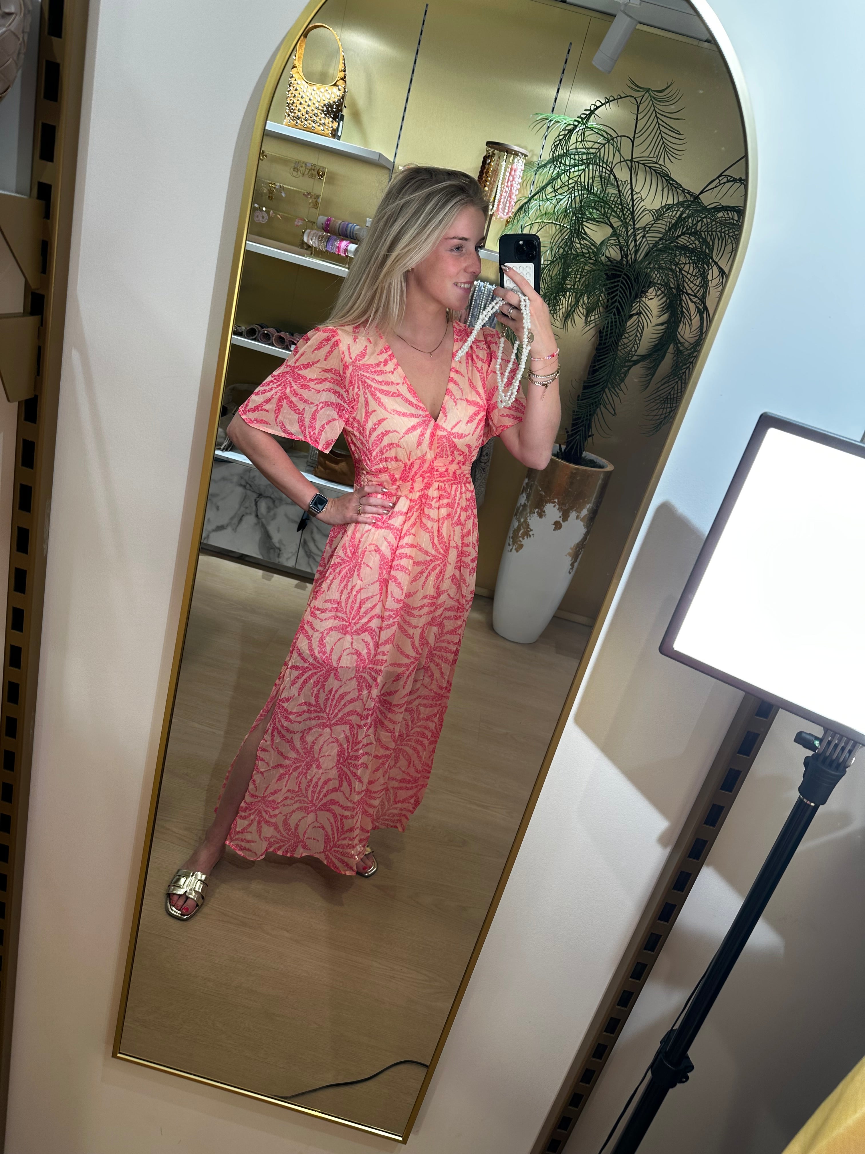 Studio Jolie Jurk pink palm