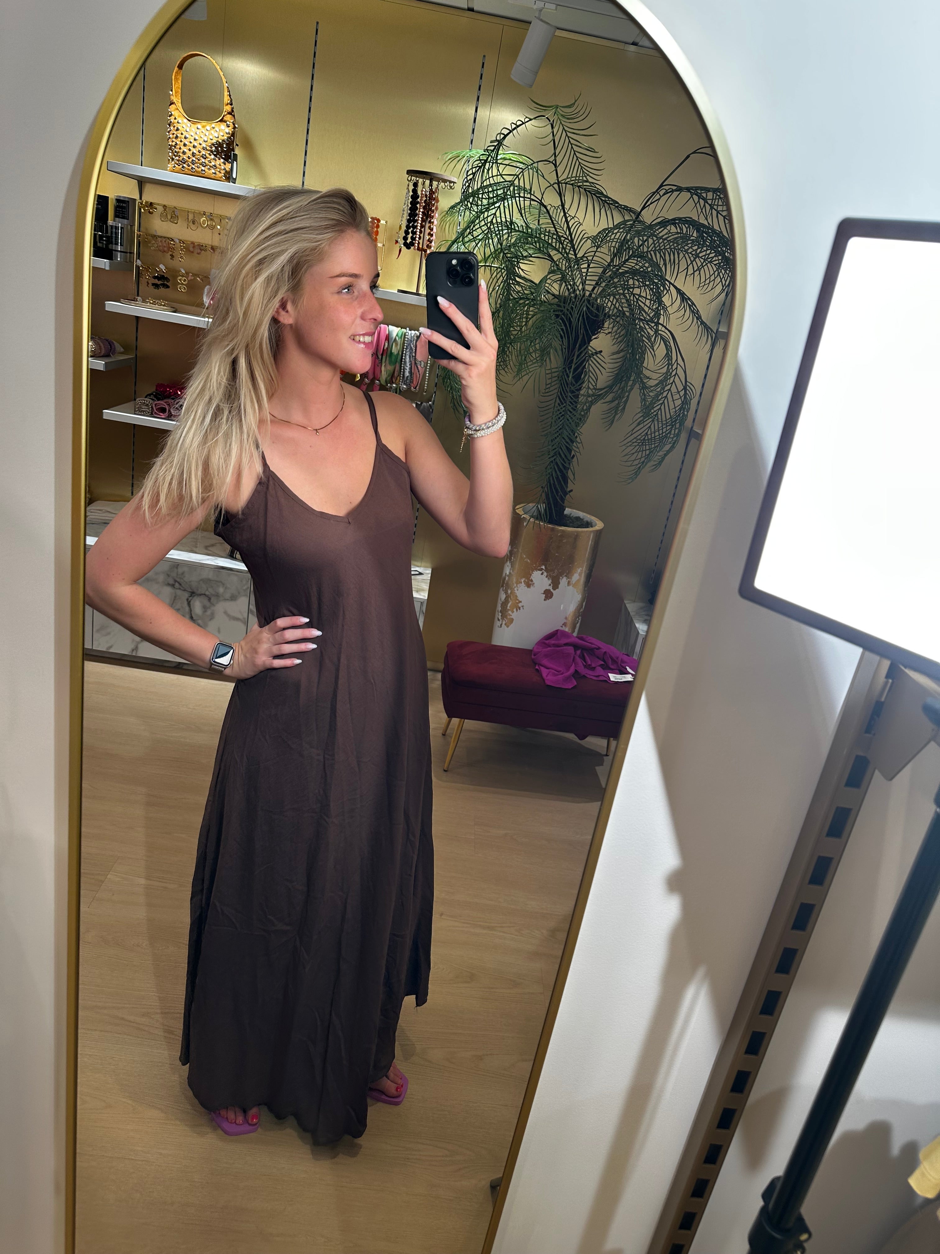 Studio Jolie Jurk spagetti Bruin