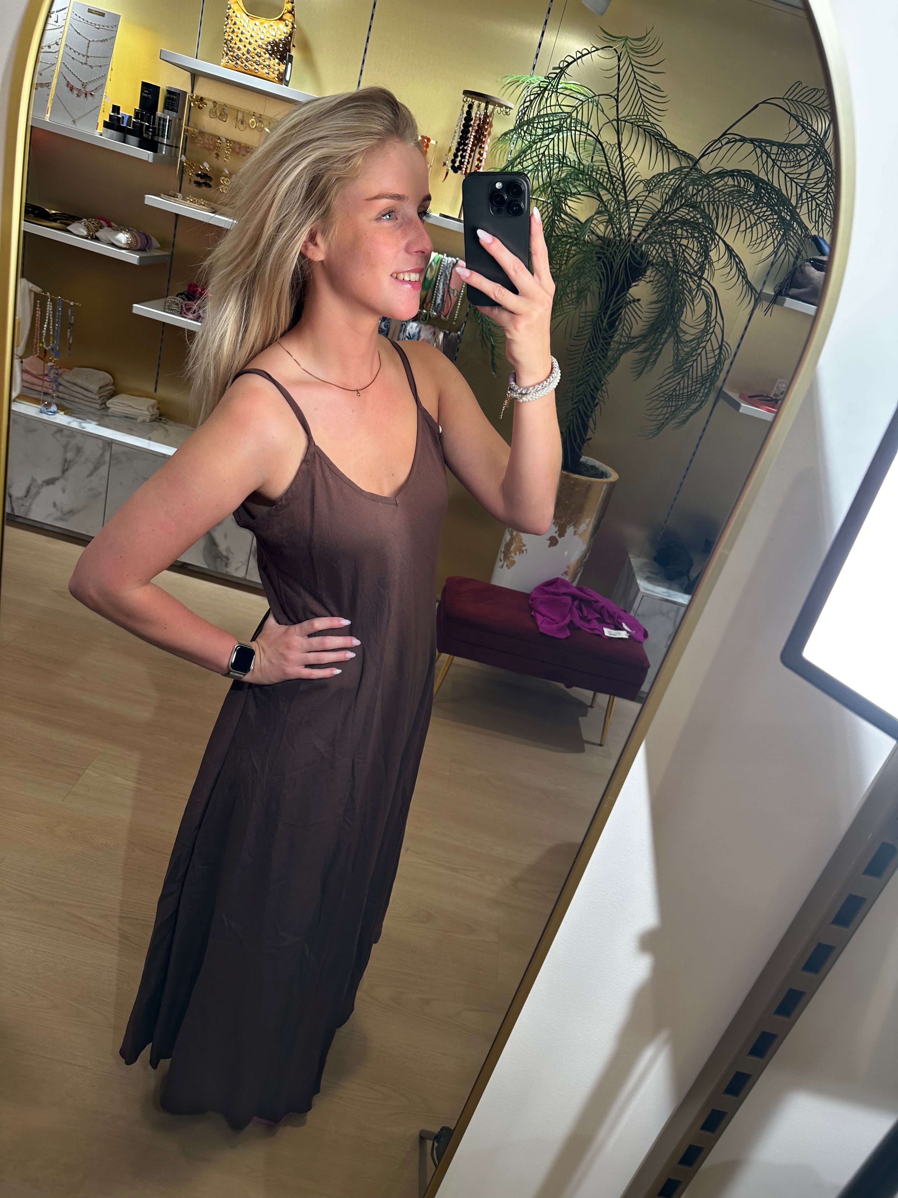 Studio Jolie Jurk spagetti Bruin