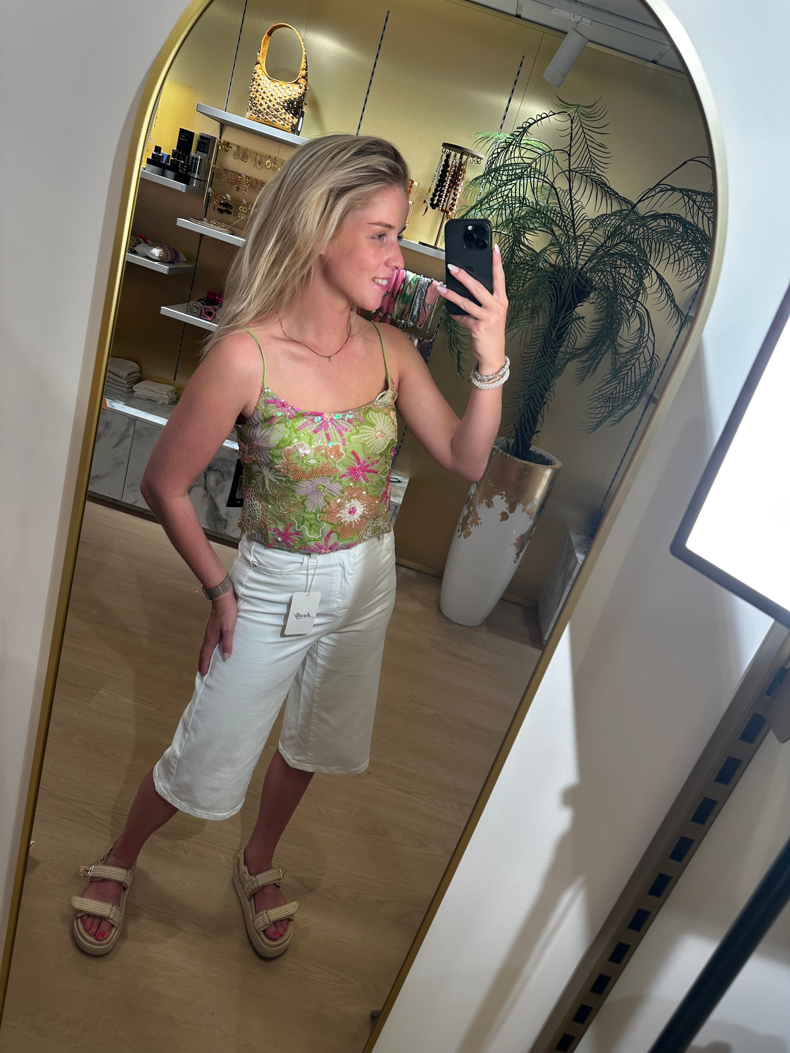 Studio Jolie Top Glitter Groen