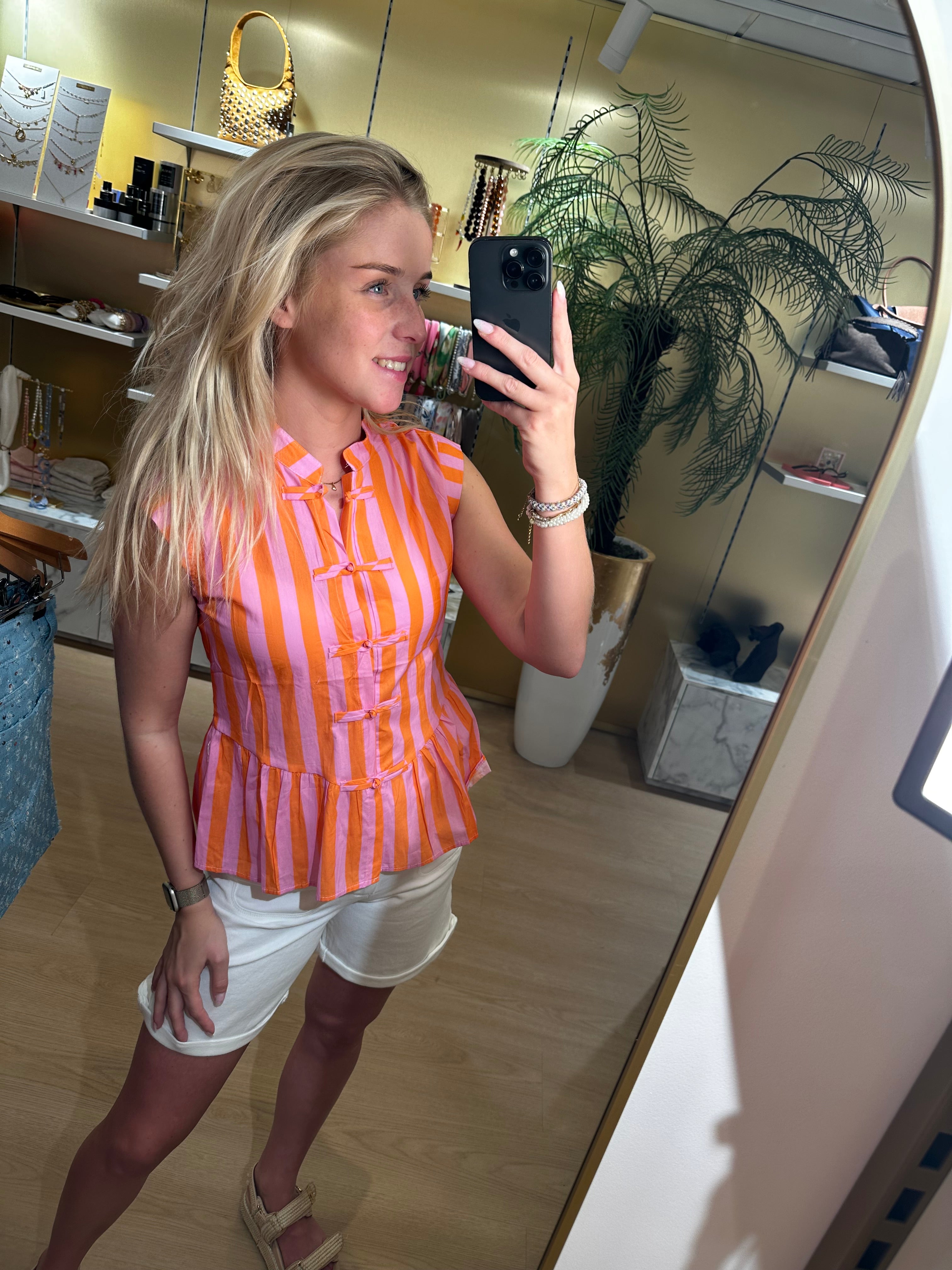 Studio Jolie Top oranje roze