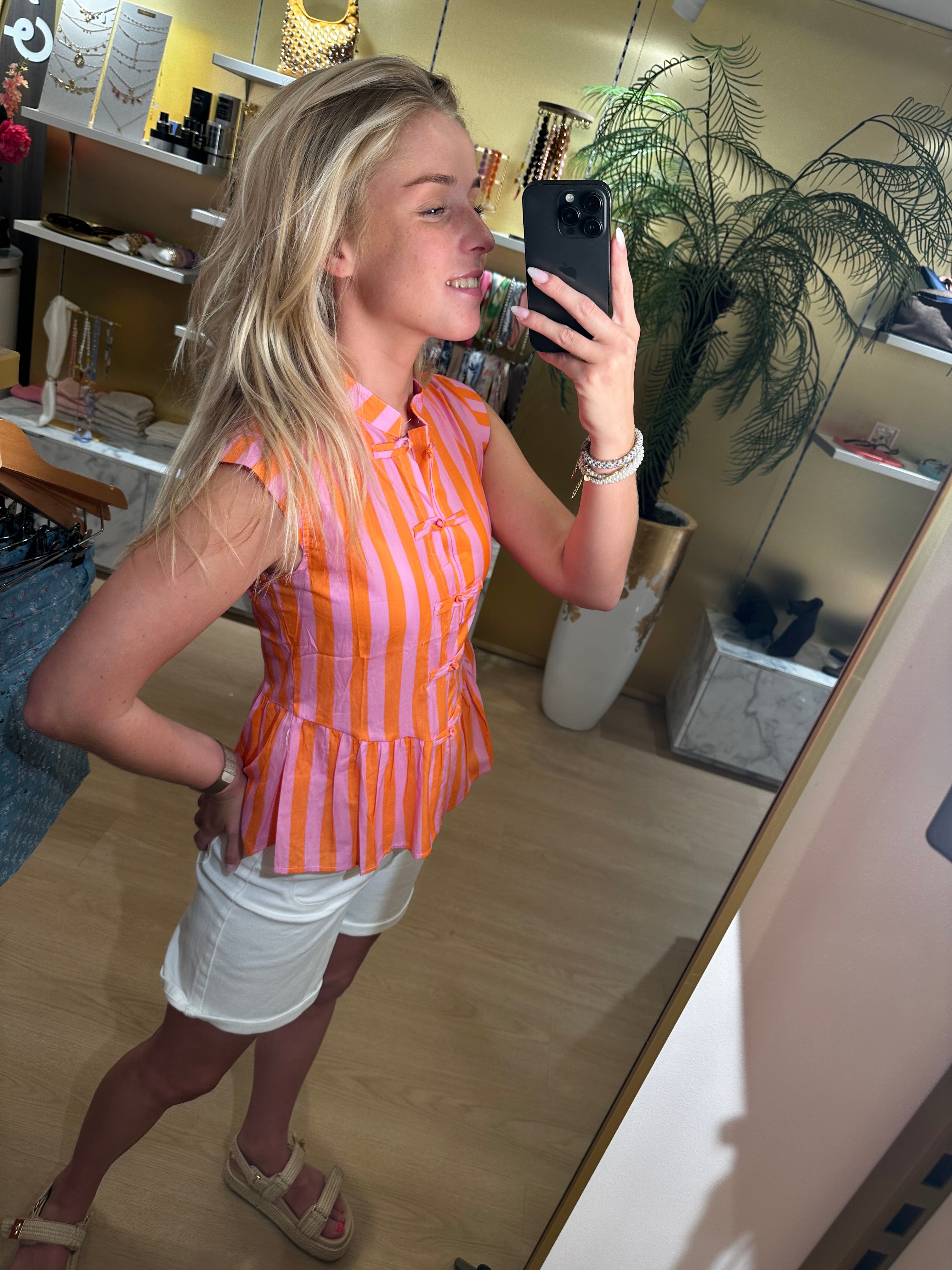 Studio Jolie Top oranje roze