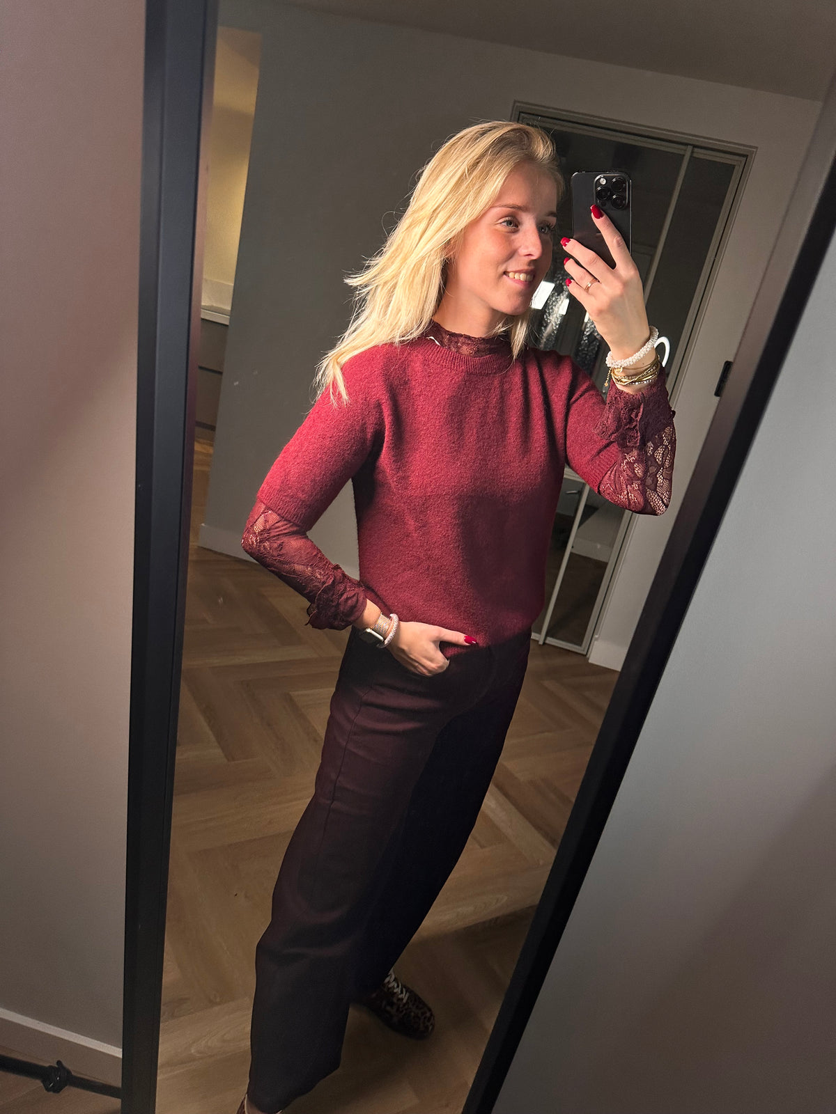 Studio Jolie Trui Inie bordeaux