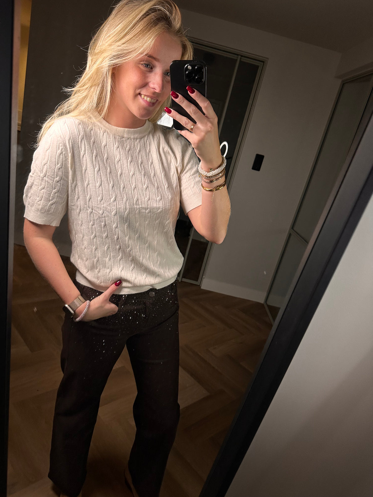 Studio Jolie Trui kabel Off white