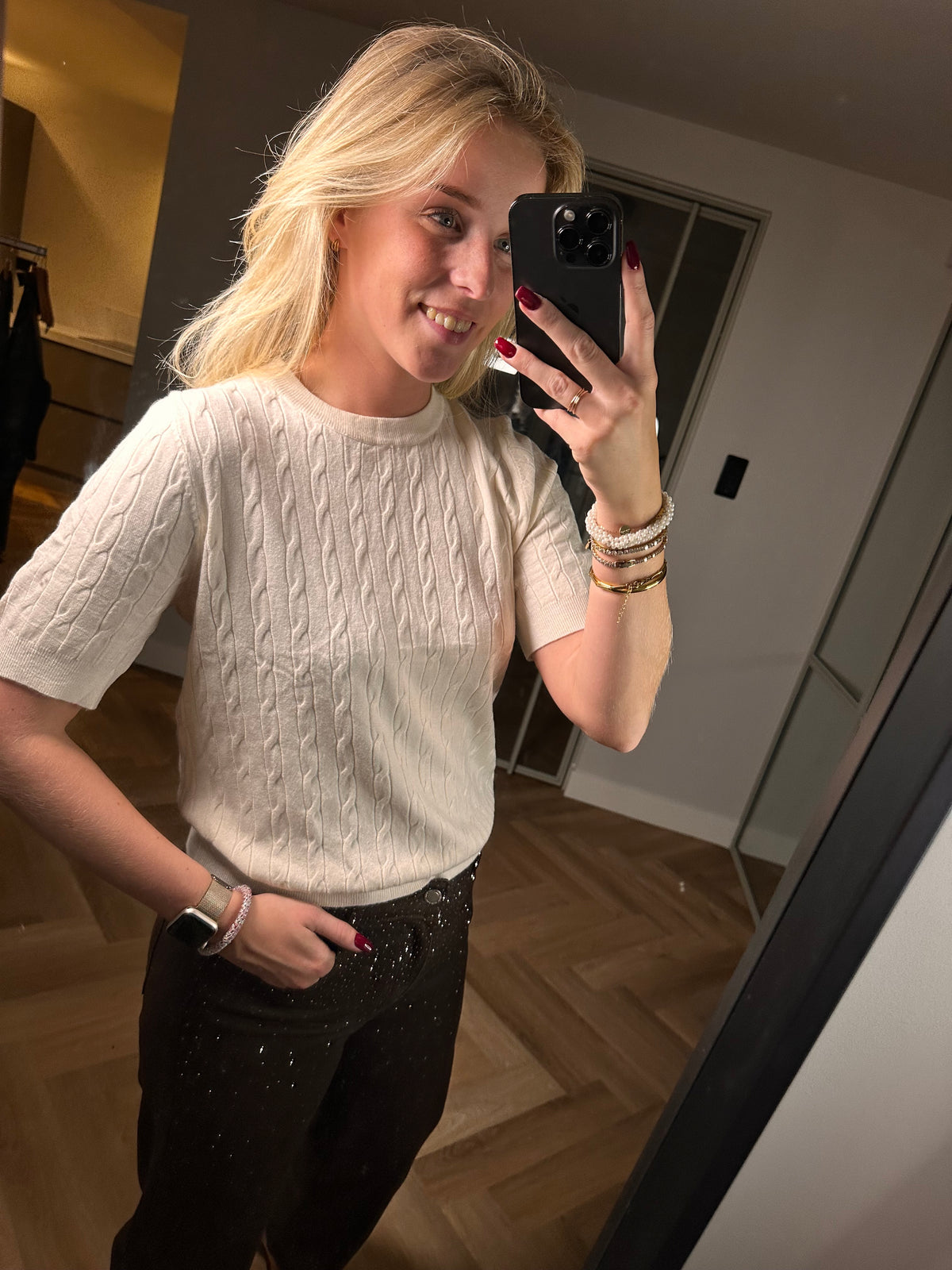 Studio Jolie Trui kabel Off white
