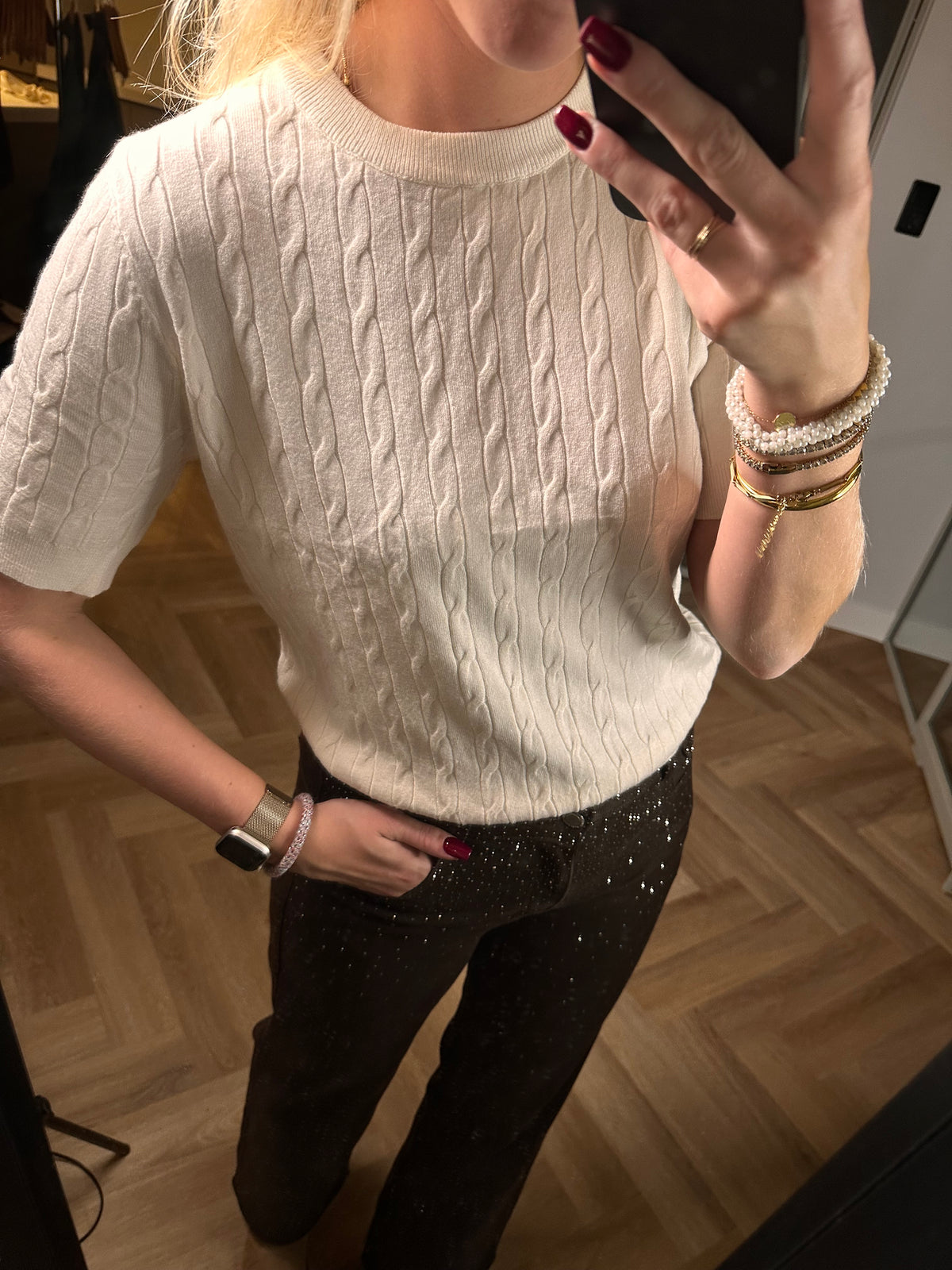 Studio Jolie Trui kabel Off white