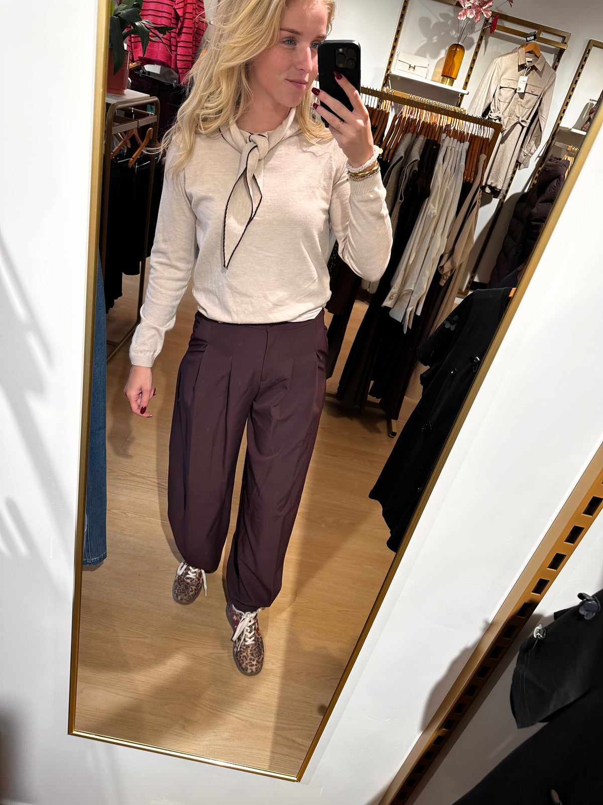 Amelie Lisbone trousers aubergine - Amelie & Amelie
