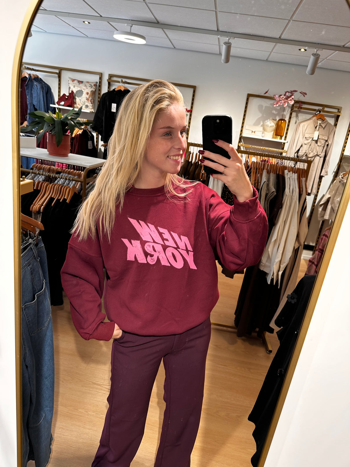 Studio Jolie Sweater New York Bordeaux - Studio Jolie