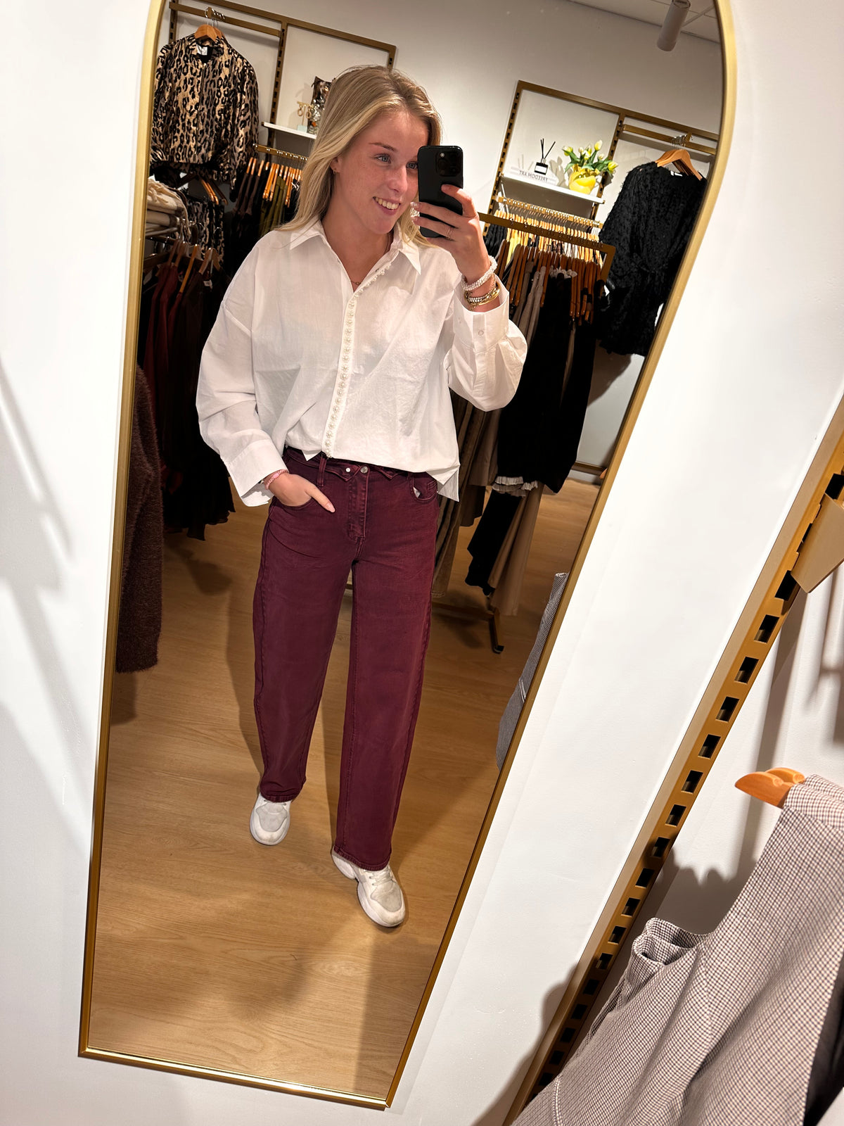 Studio Jolie Jeans overslag Bordeaux