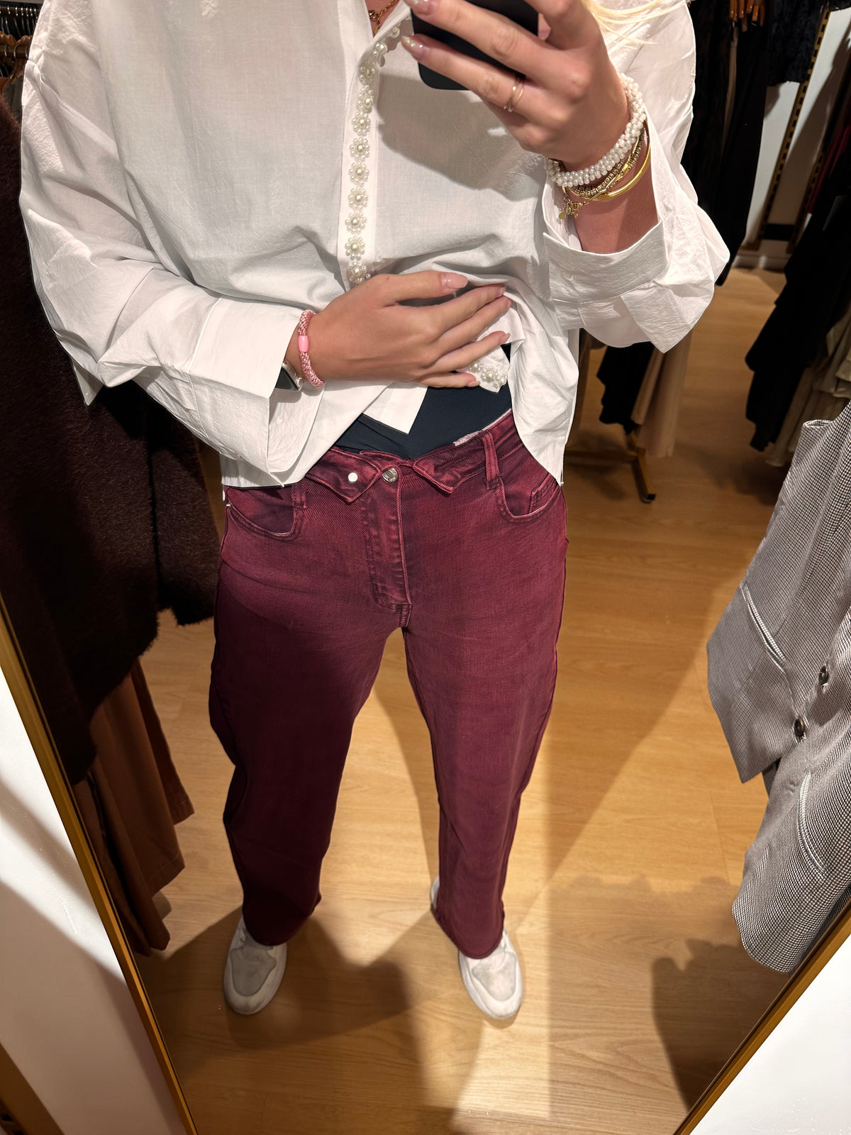 Studio Jolie Jeans overslag Bordeaux