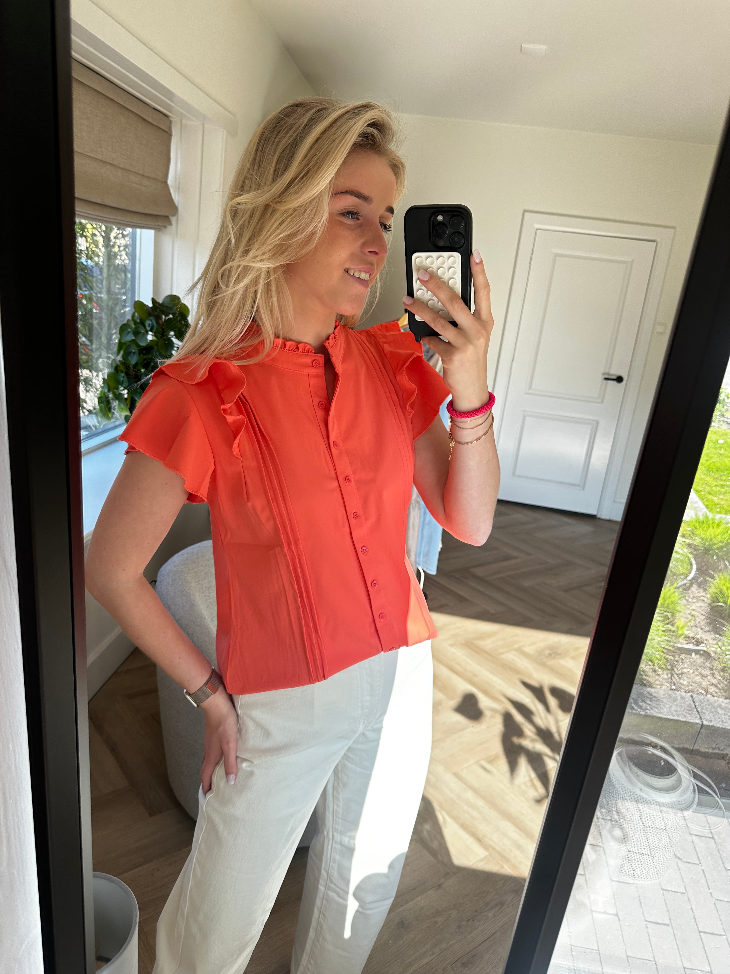 Triple nine Coral Top - Studio Jolie