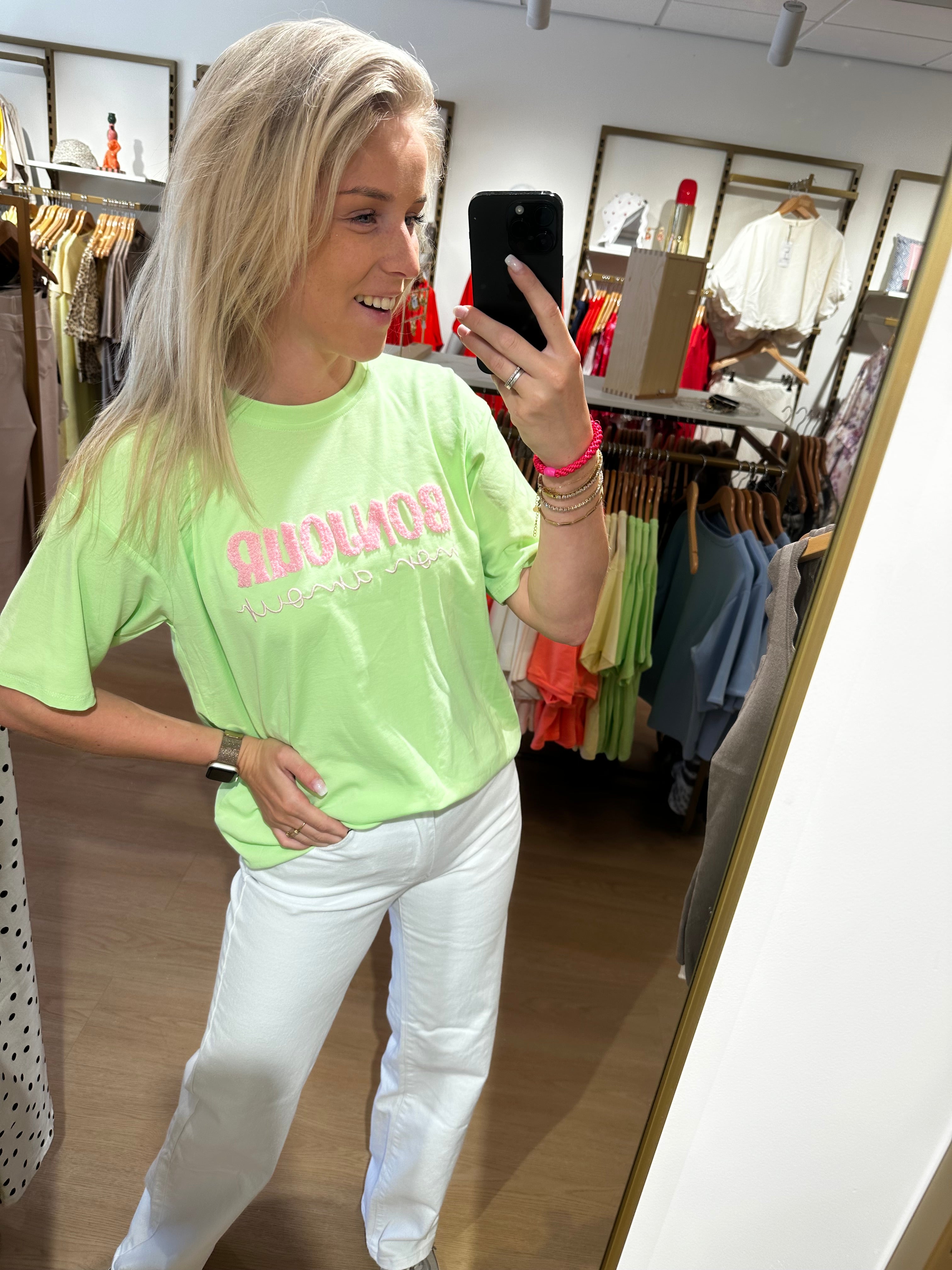 Studio Jolie Top Bonjour Groen