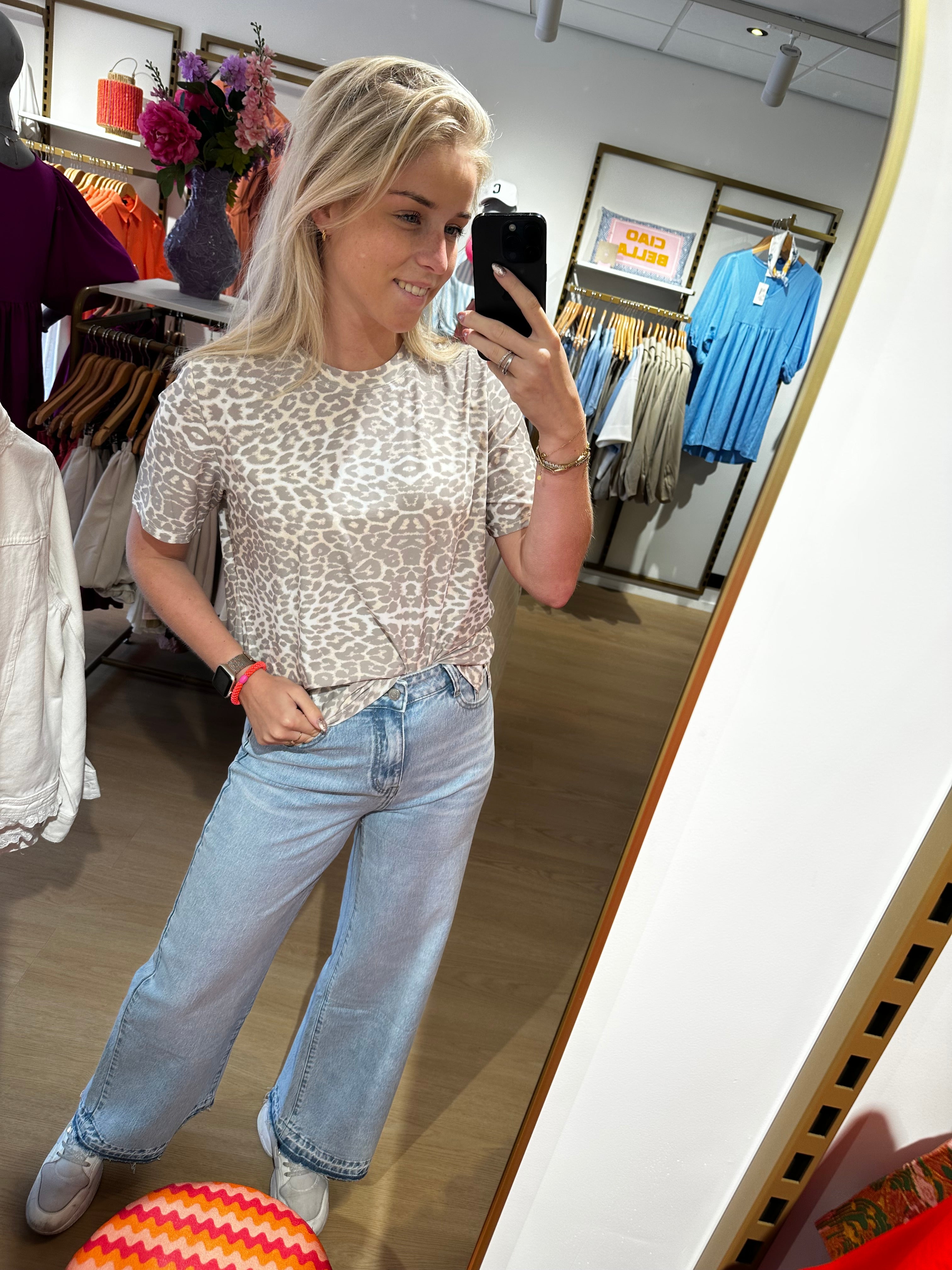 Studio Jolie Top leopard Creme