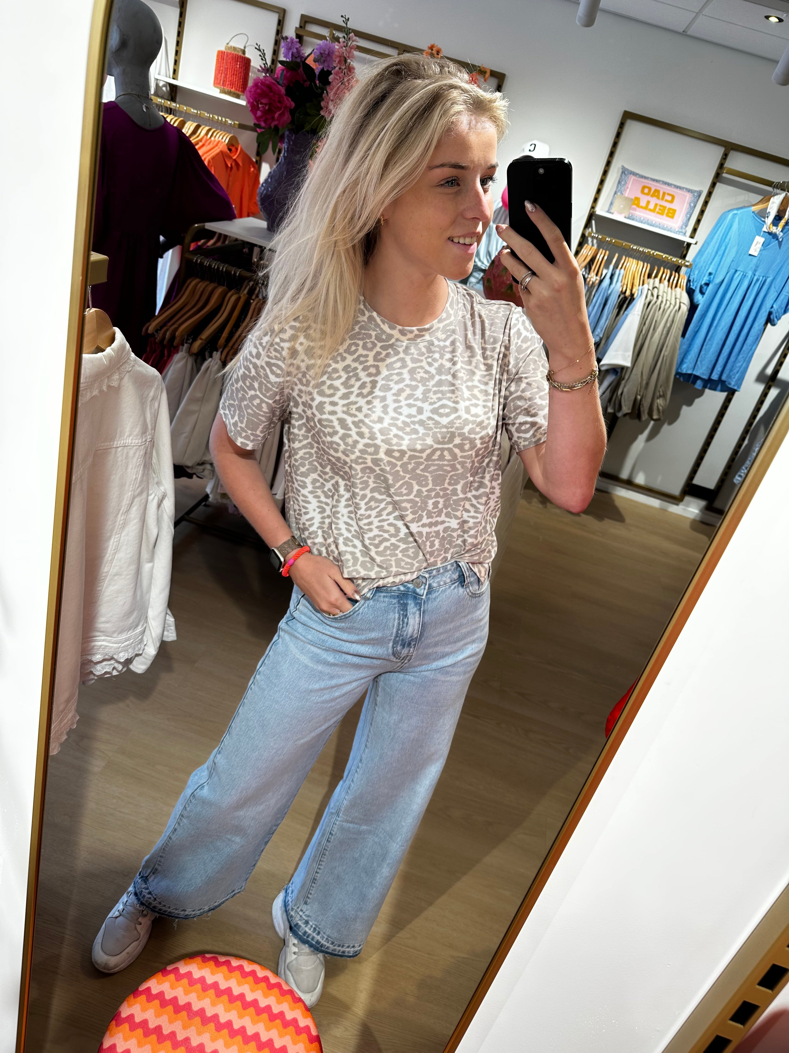 Studio Jolie Top leopard Creme