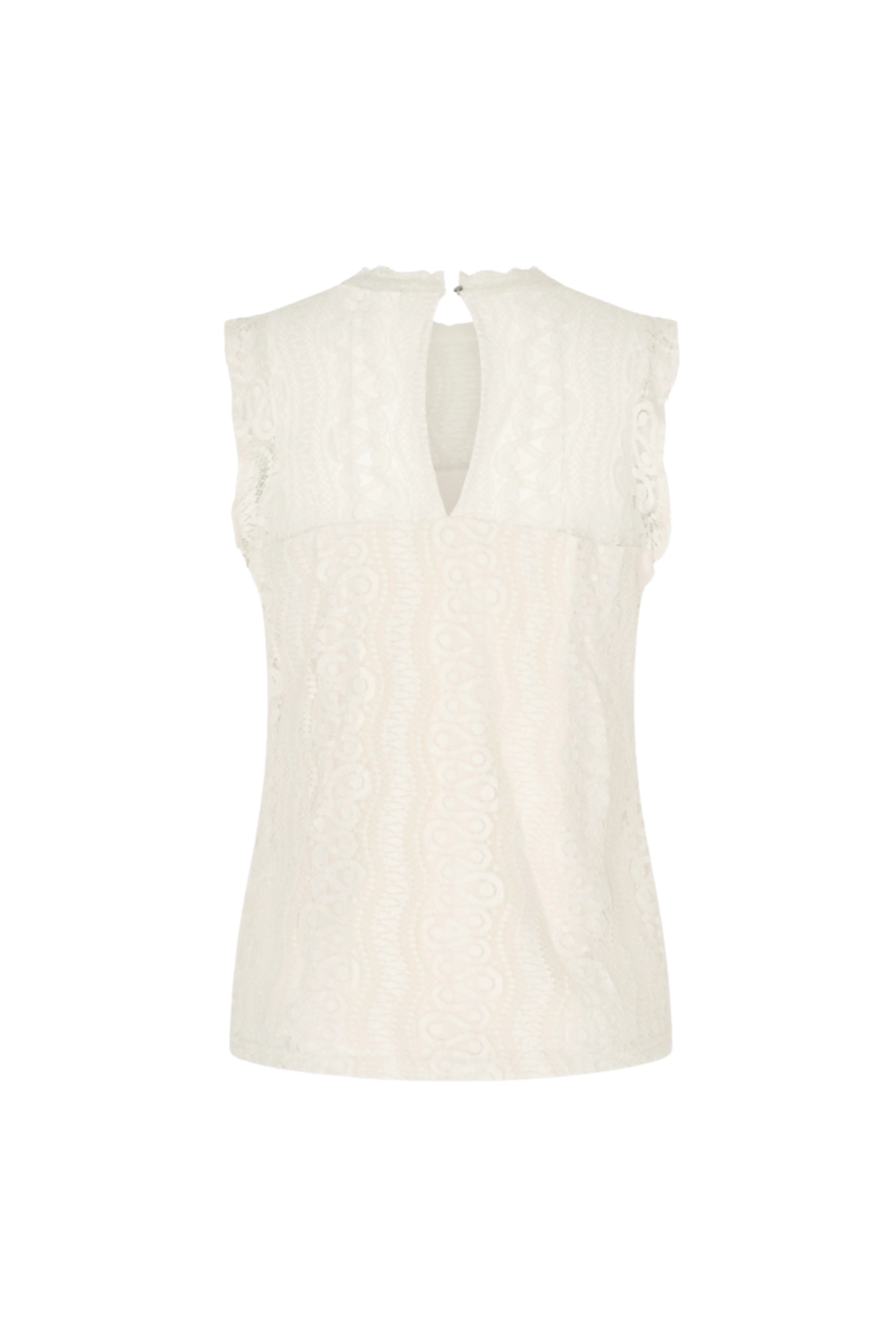 mi piace mi piace Top lace sleeveless Off white