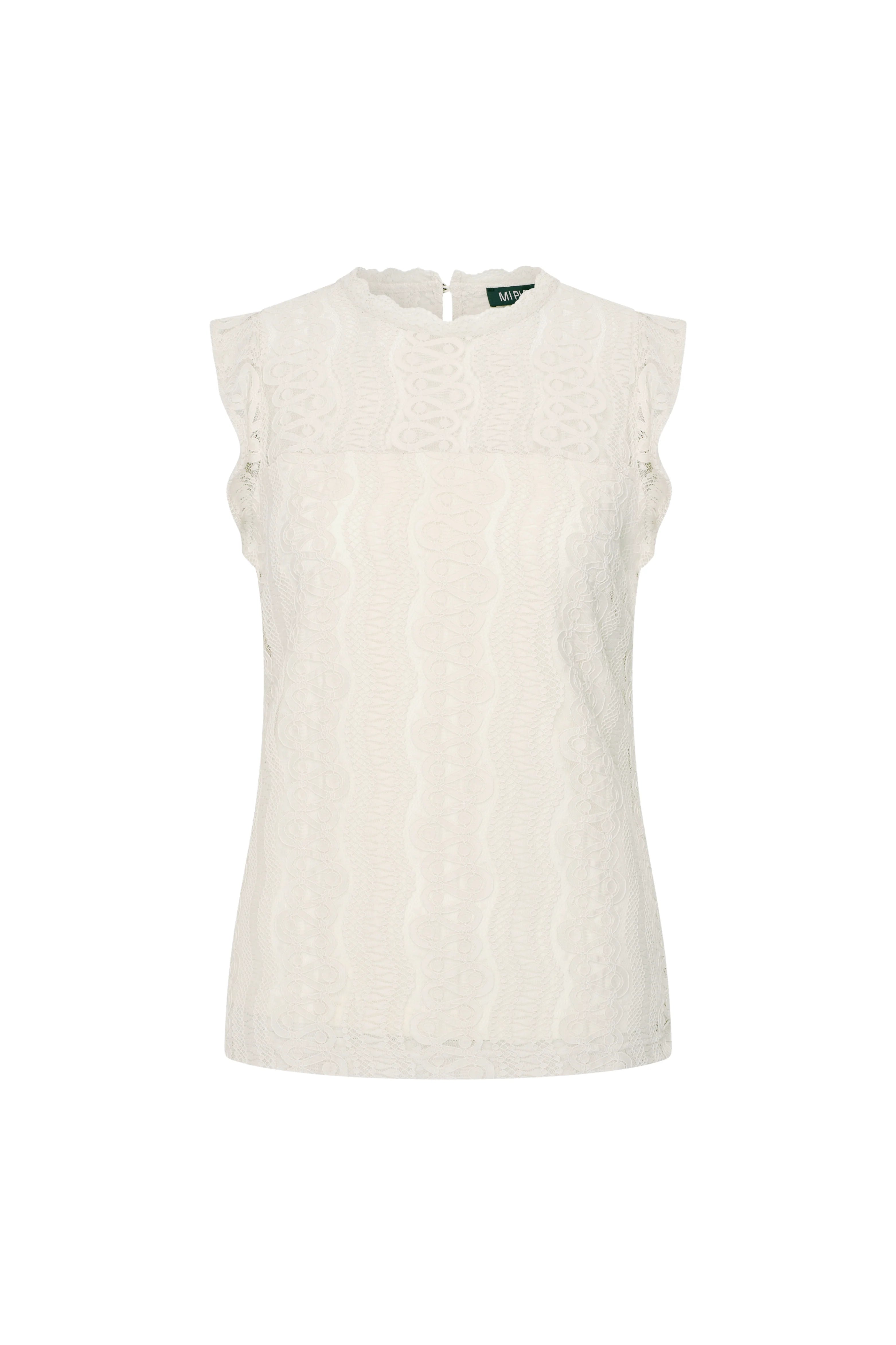 mi piace mi piace Top lace sleeveless Off white